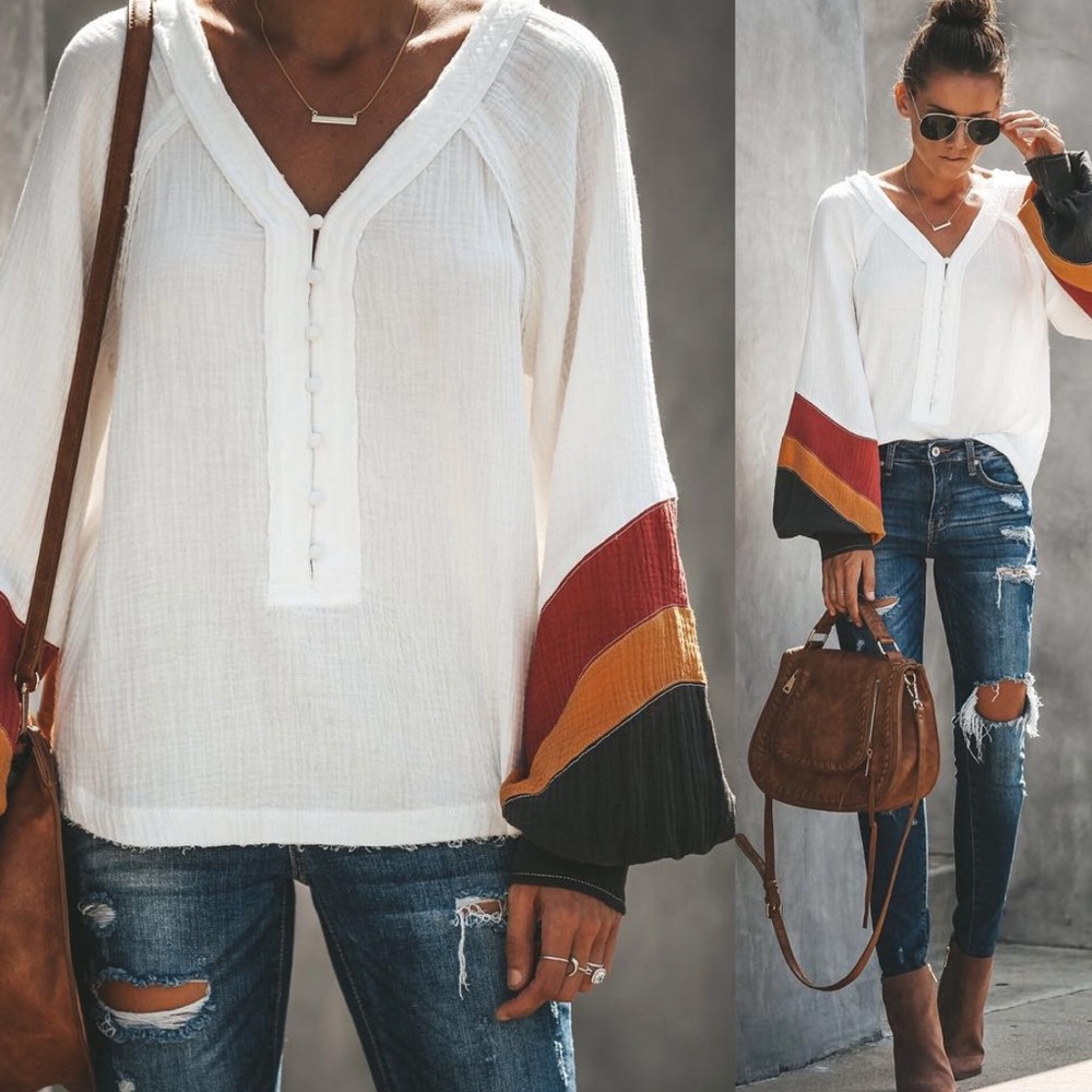 ‘Apple of My Eye Colorblock Cotton Top’ from Vici